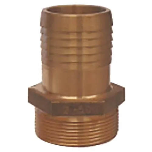 GROCO Bronze Pipe to Hose Fitting 1-1/4" BSPP 32mm Barb #PTH-114PD32